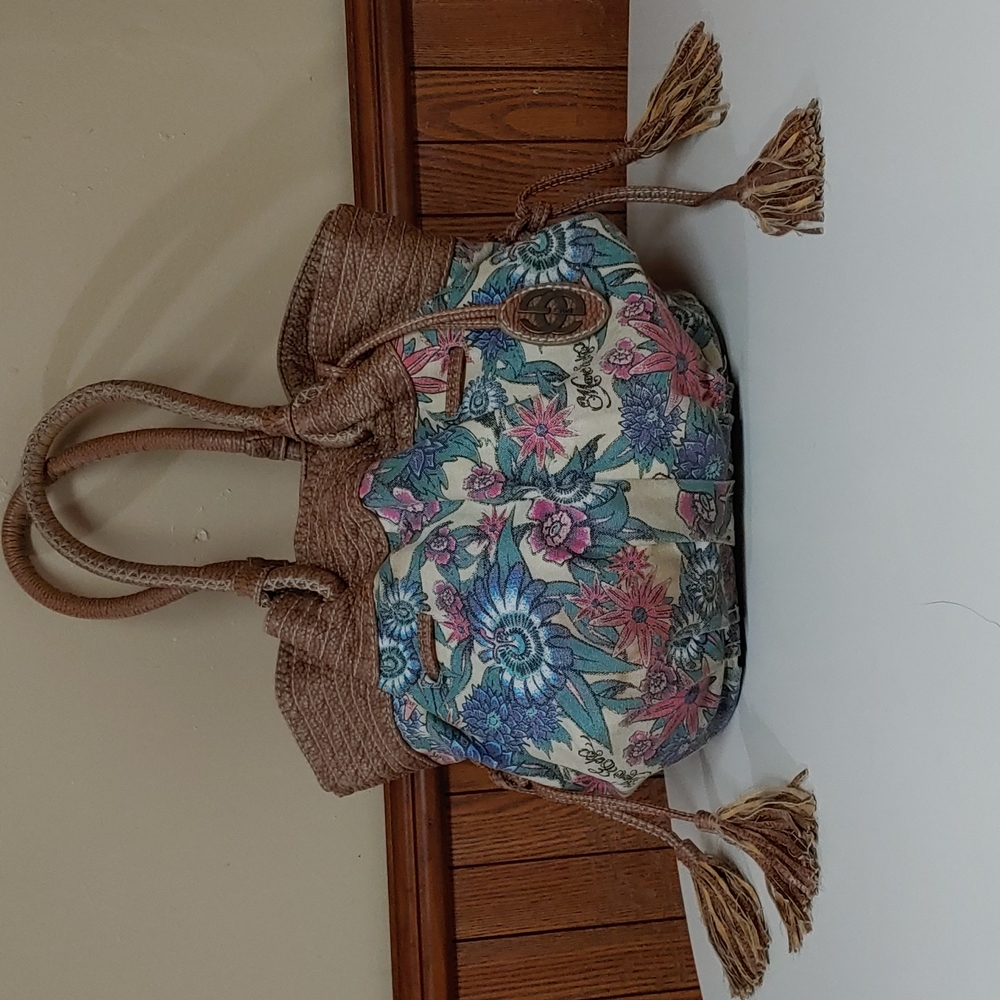 Marc Ecko Floral Drawstring Large Bucket Bag